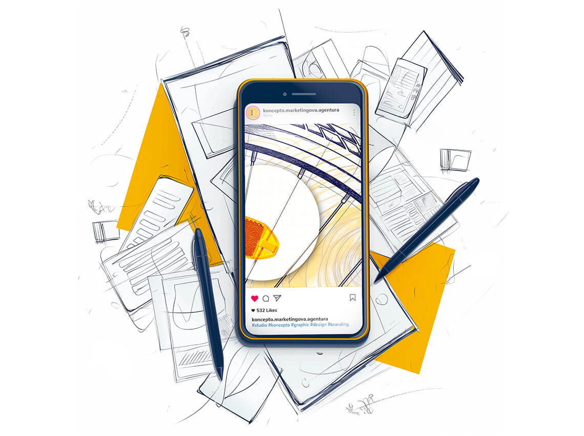 Koncepto, marketing a design, komunikace