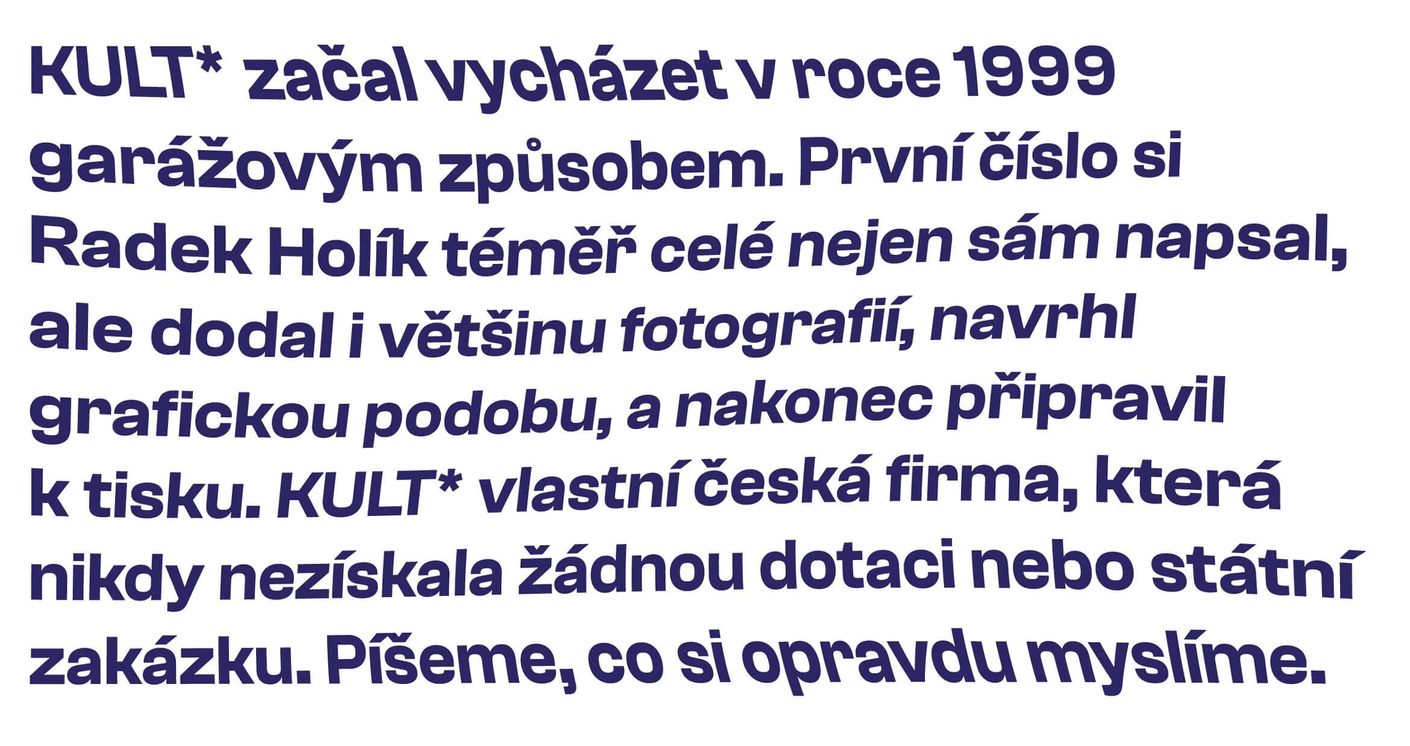 Koncepto, marketing a design, KULT* kulturně společenský magazín