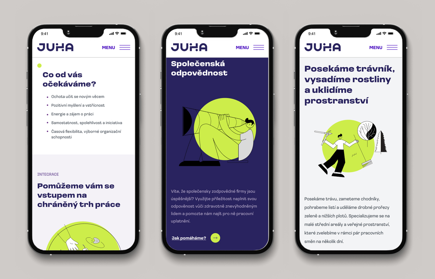 Koncepto, marketing a design, JUHA