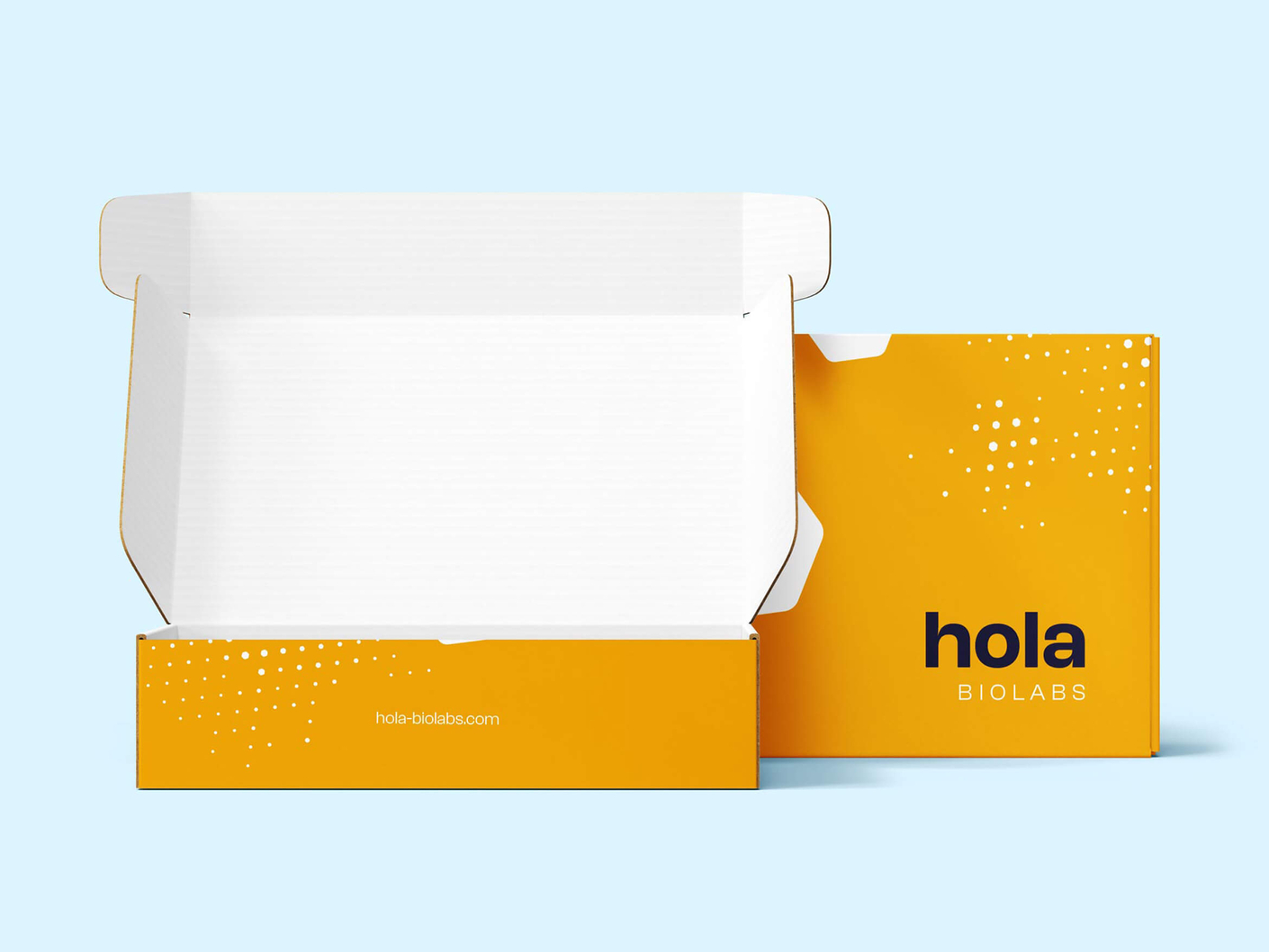 Koncepto, marketing a design, Hola Biolabs
