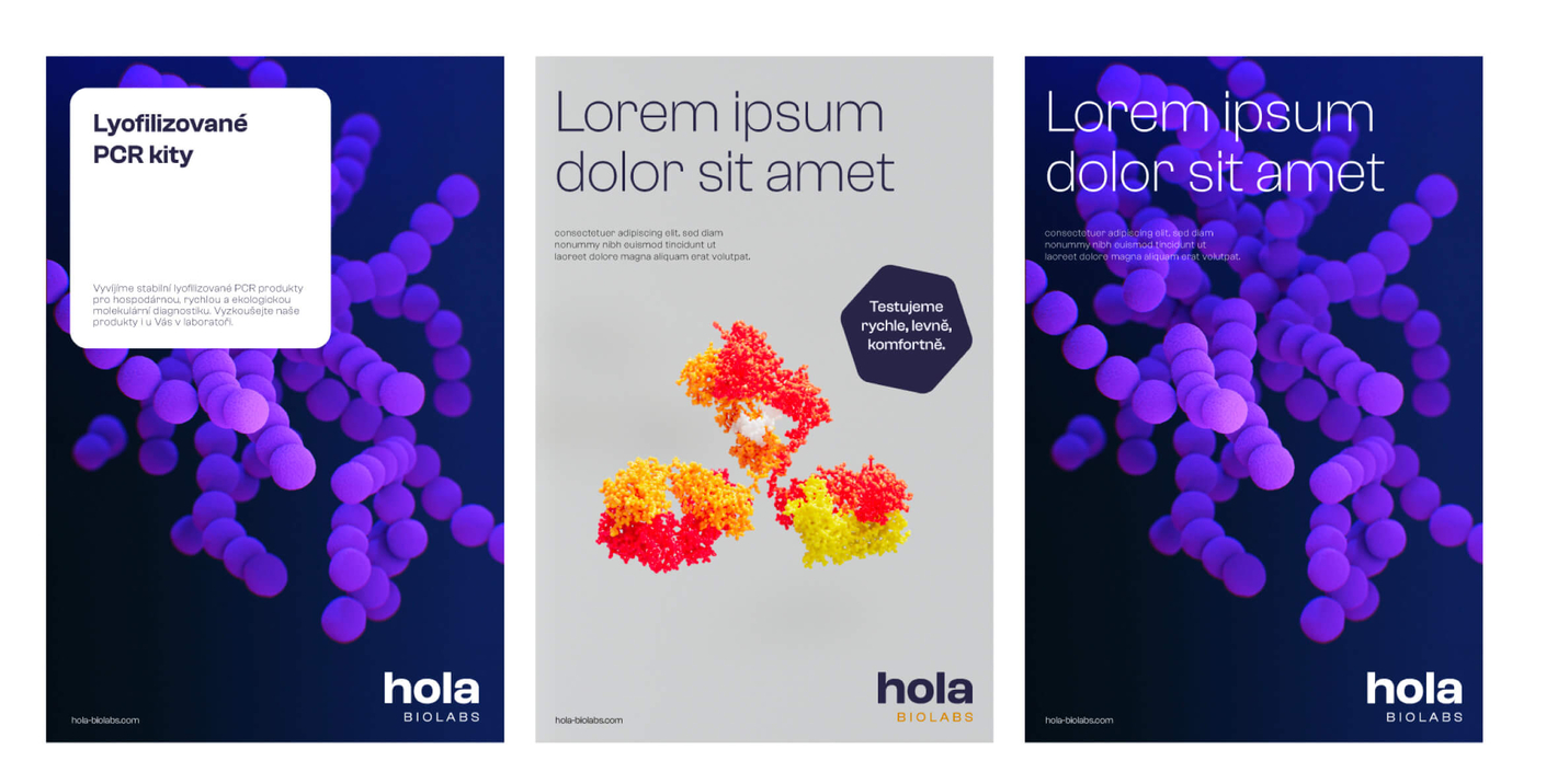 Koncepto, marketing a design, Hola Biolabs