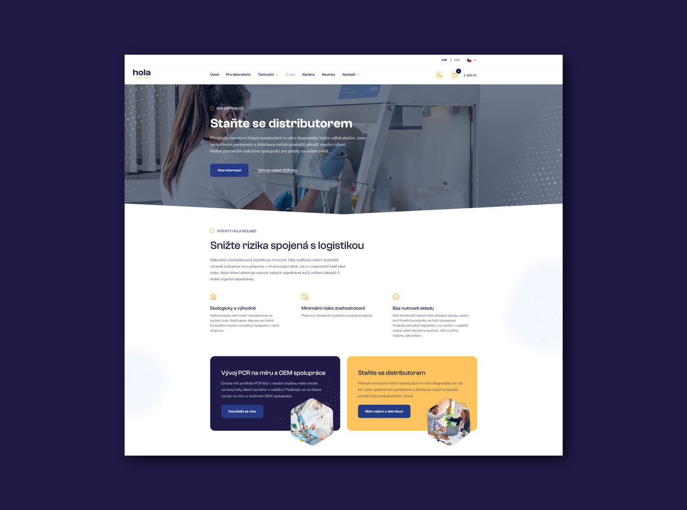 Koncepto, marketing a design, Hola Biolabs