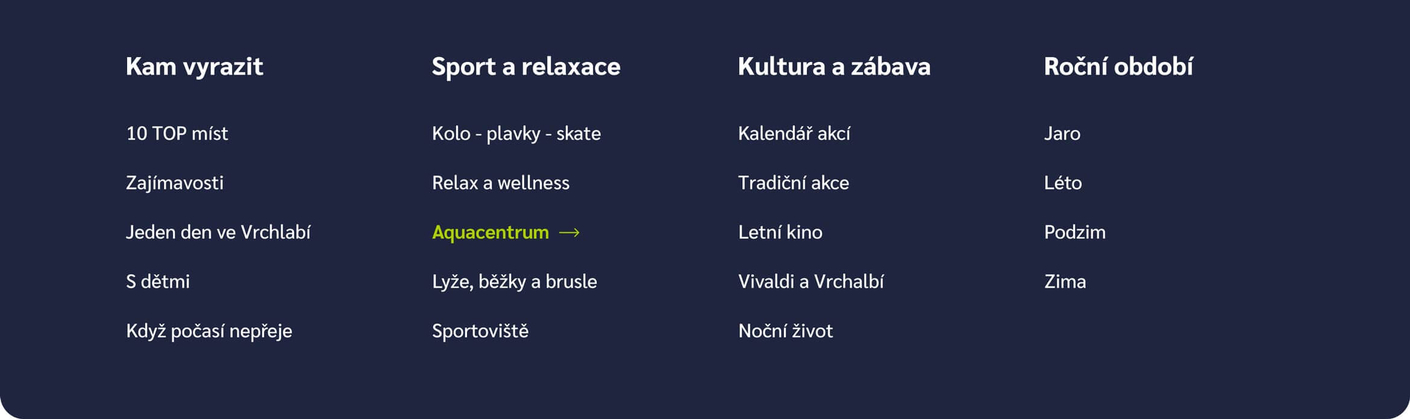 Koncepto, marketing a design, Turistický portál Vrchlabí